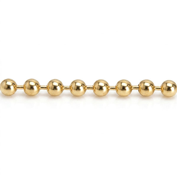 MINUTEX Catena a Perline in Ottone Lucido MOD. 878 D.MM 3 - MINUTEX - Immagine 2